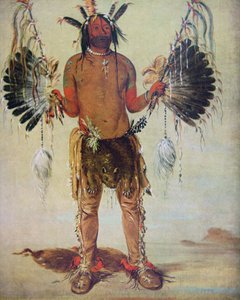 A mandán törzs „Öreg Medve” gyógyszerésze, egy 1832-es festményről (színes litó) alkotó: George (after) Catlin