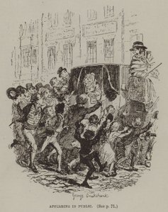 Nyilvános megjelenés (metszet) alkotó: George (after) Cruikshank