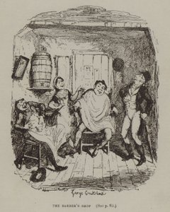 Fodrászat (metszet) alkotó: George (after) Cruikshank