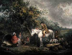 Reggel, avagy A jótékony sportember, vésett és kocsma. írta Joseph Grozer (1755-99 körül)