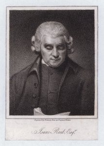 Isaac Reed, angol irodalmi szerkesztő és könyvgyűjtő (metszet)