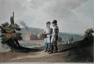 Gyári gyerekek, Robert Havell (1769-1832) által metszett "Yorkshire jelmeze" 1814 (színes litó) alkotó: George (after) Walker