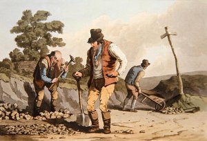 Kőtörők, a Robert Havell (1769-1832) által metszett `Costume of Yorkshire
