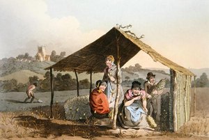 A Teazle Field a Yorkshire jelmezből, Robert Havell (1769-1832) metszetéből 1814 (színes litó) alkotó: George (after) Walker