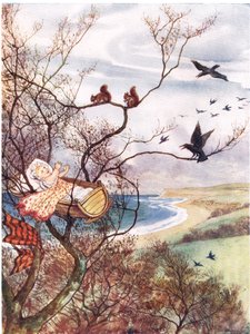 Hush-a-by Baby, illusztráció az „A Picture Song Book”-ból, 1910 alkotó: George, 9th Earl of Carlisle Howard