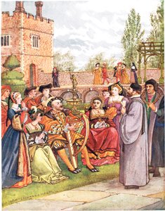 The Kings Ballad, illusztráció az „Egy képes daloskönyvből”, 1910 alkotó: George, 9th Earl of Carlisle Howard
