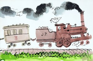 The Steam Train, I. rész, 1952 (indiai tinta és toll, mosás papíron)