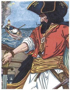 Kalóz portréja Illusztráció George Albert Williams (1875-1932) „The boys book of pirates” című könyvéből, 1913