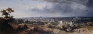 Párizs, a Montmartre magaslatairól nézve, 1822.
