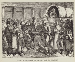 Fekete emigránsok Kansas felé alkotó: George Augustus Sala