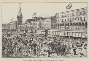 Canal Street, New Orleans, a karnevál előestéjén alkotó: George Augustus Sala