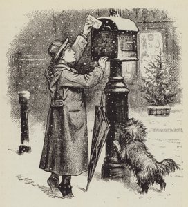 Levél feladása alkotó: George Augustus Sala