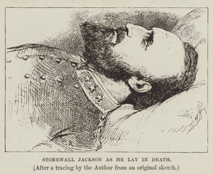 Stonewall Jackson, amint a halálban feküdt alkotó: George Augustus Sala
