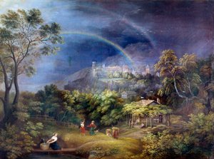 Heidelbergi kastély. Georges Wallis festménye (1770-1847) Ec. Ang.