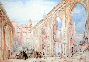 Az alsóház maradványai az 1834. novemberi tűzvész után alkotó: George Balmer