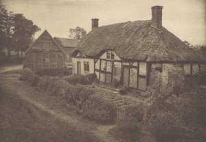 Izaak Walton háza Shallowfordban, Staffordshire-ben, 1880-as évek, nyomtatva 1888-ban, 1880-as években, nyomtatva 1888-ban.