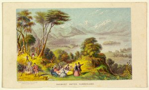 Derwent Water, Cumberland alkotó: George Baxter