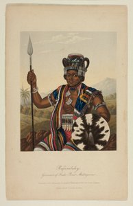 Rafaralahy, Foule Point kormányzója, Madagaszkár alkotó: George Baxter