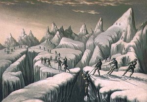The Glacier du Tacconnay (nyomtatott) alkotó: George Baxter