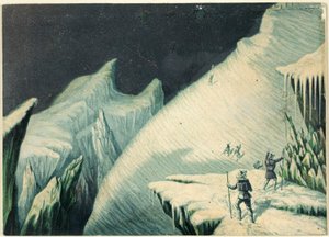 A Mur de la Côte, a Mont Blanc megmászása című műből alkotó: George Baxter