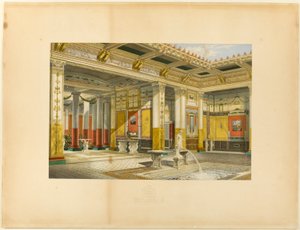A Kristálypalota pompeji udvara. Digby Wyatt, Esq., építész alkotó: George Baxter