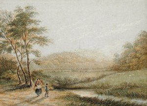 Kilátás Harrow-on-the-Hillből alkotó: George Baxter