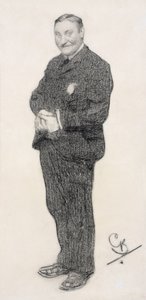 H. G. Wells portréja (ceruza) alkotó: George Belcher