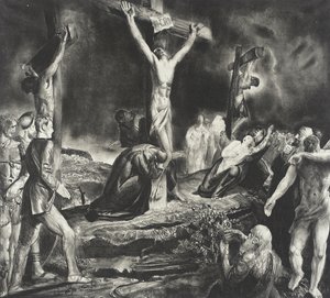 Krisztus keresztre feszítése alkotó: George Bellows
