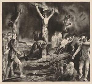 Krisztus keresztre feszítése alkotó: George Bellows