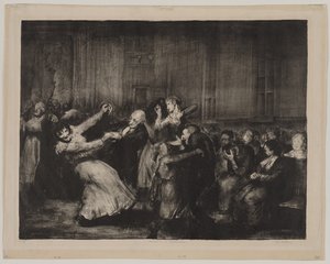 Tánc egy elmegyógyintézetben alkotó: George Bellows