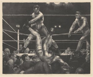 Dempsey és Firpo alkotó: George Bellows