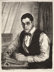 Gene Speicher követ rajzol alkotó: George Bellows