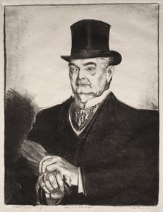 Férfi selyemkalapban alkotó: George Bellows