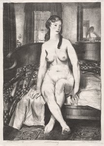 Reggel, akt az ágyon, második kő alkotó: George Bellows