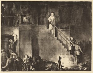 Edith Cavell meggyilkolása alkotó: George Bellows