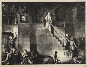 Edith Cavell meggyilkolása alkotó: George Bellows