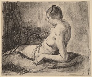 Fekvő meztelen lány alkotó: George Bellows