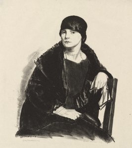 R. asszony portréja alkotó: George Bellows