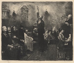 Imatalálkozó, Első kő alkotó: George Bellows