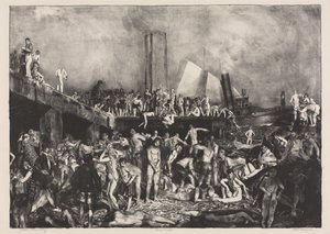 A folyóparton alkotó: George Bellows