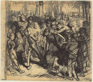 Street Fight [rekto] alkotó: George Bellows