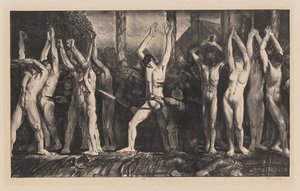 A barikád, az első kő alkotó: George Bellows