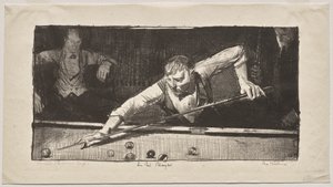 A biliárdjátékos alkotó: George Bellows