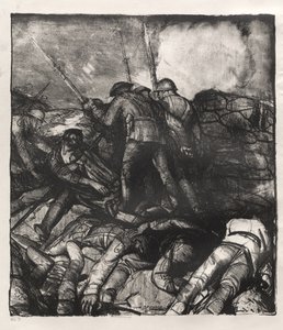 Háborús sorozat: A roham, jobb oldali részlet, első állapot alkotó: George Bellows