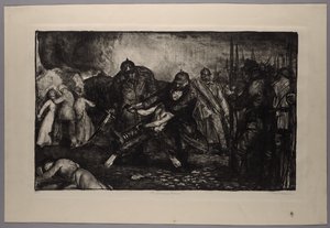 Háborús sorozat: Megérkeznek a németek alkotó: George Bellows