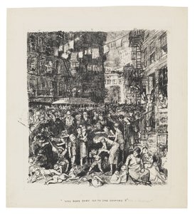 Miért nem mennek vidékre nyaralni? alkotó: George Bellows