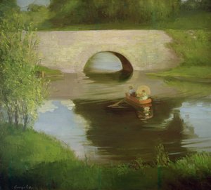 Central Park (olaj, vászon) alkotó: George Benjamin Luks