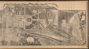 A kensingtoni plébánia topográfiai felmérése a királyi palota és kertek, a Hyde Park és a Knightsbridge terveivel és domborzataival