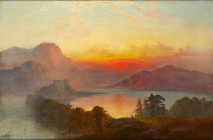 Dunstaffnage kastély (olaj, vászon) alkotó: George Blackie Sticks