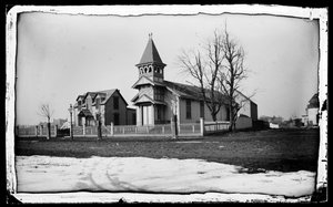 Református Misson, Flatbush, Brooklyn, 1872-87 körül (nedves kollódium negatív)